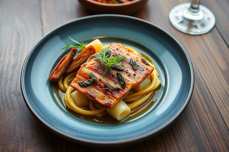 Flankbiff med wokstekte grønnsaker