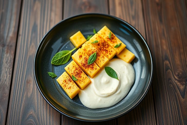 Ananas med krydret sukkerdip