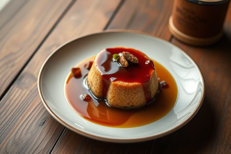 Brødpudding med sørlig bourbon-saus