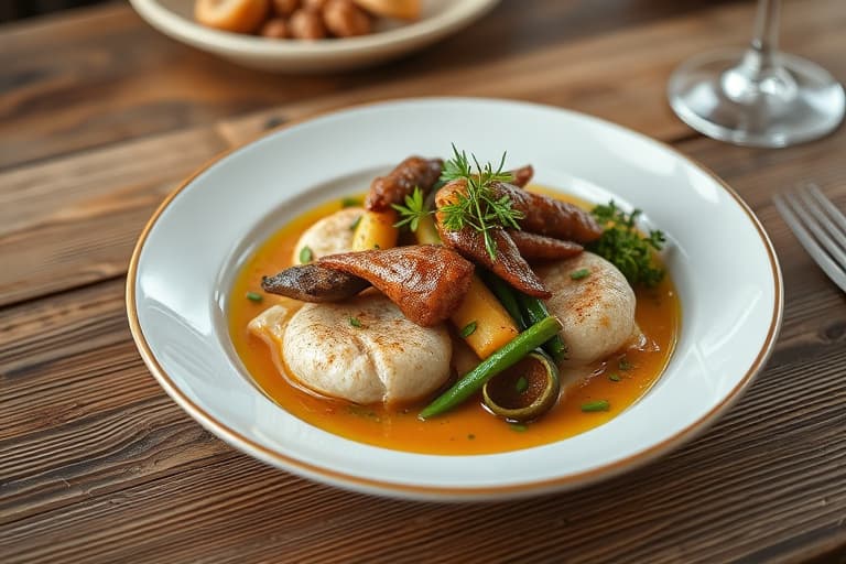 Glaserte grønnsaker med ferske urter