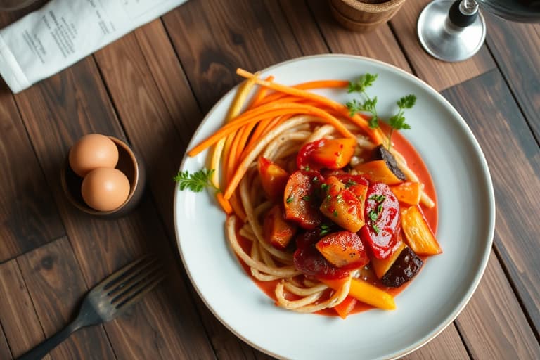 Blodappelsin- og rekerstirfry