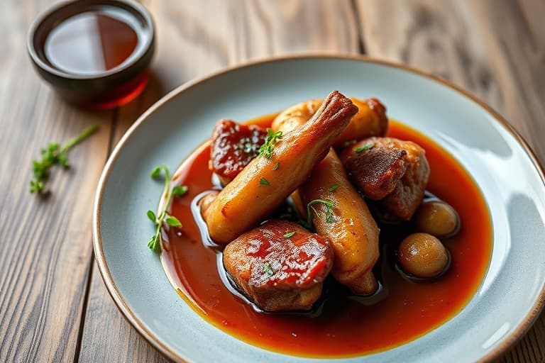 Grillet jordbær BBQ-saus med bakte bønner