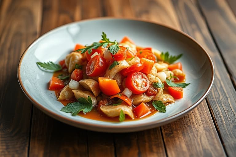 Nektarint- og tomatsalat