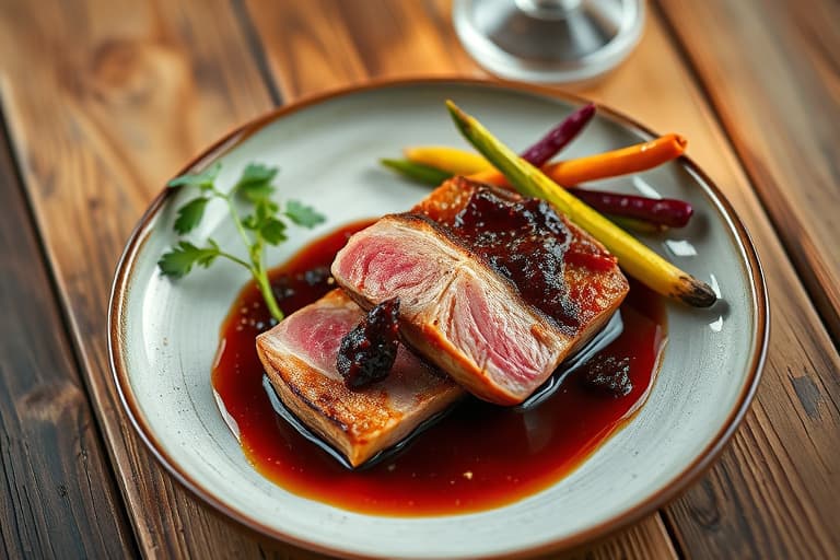 Grillet laks i terningbiter med tawny port- og estragonssaus