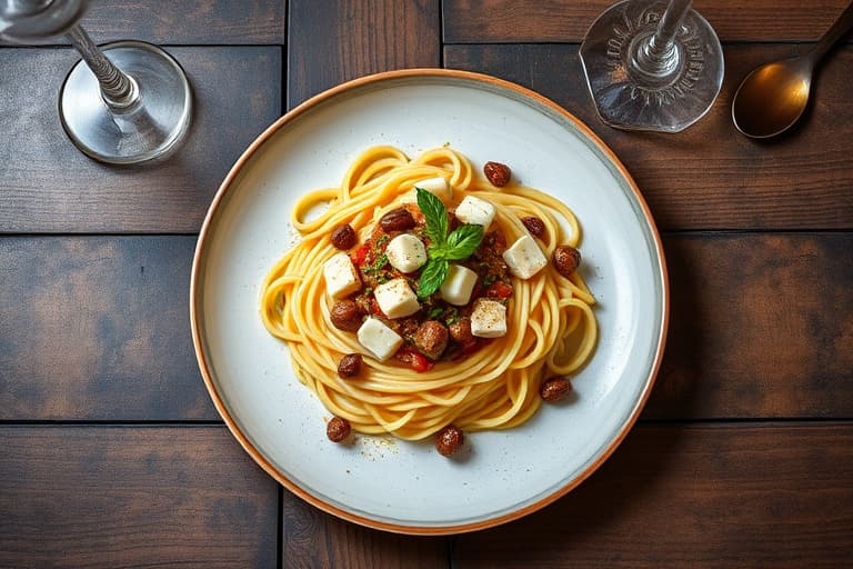Spinatfettuccine med sauterte grønnsaker, artisjokkhjerter og revet mozzarella