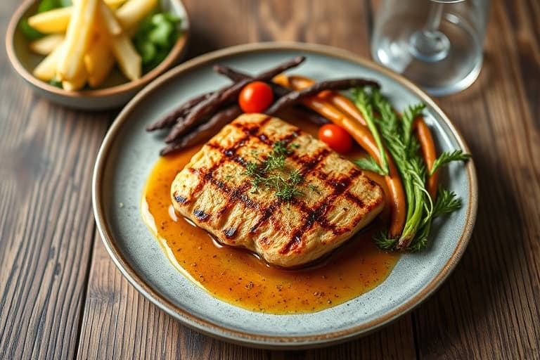 Krydret grillbiffsmatbit med brød