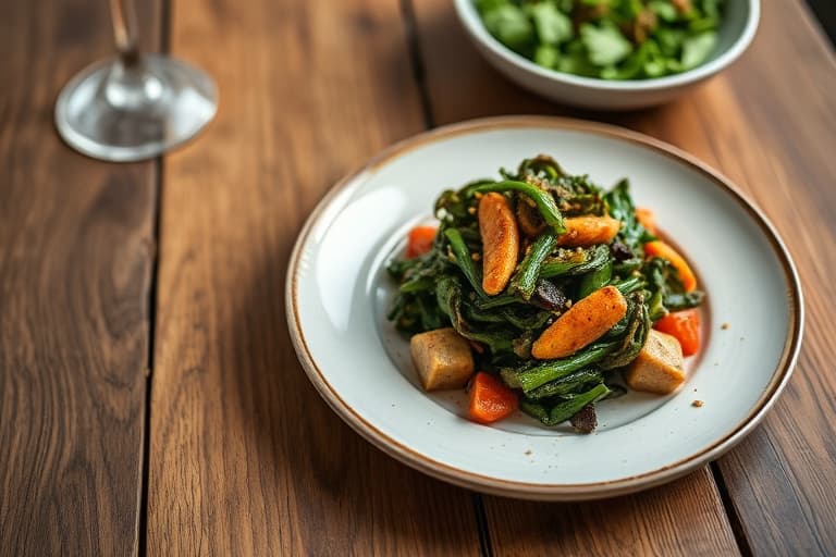 Vegetariske sørlige stil Collard Greens