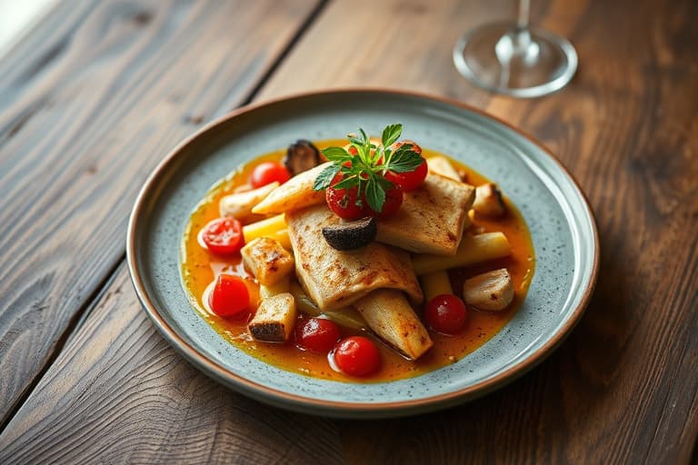 Glassert kylling med tørket frukt og pastinakk