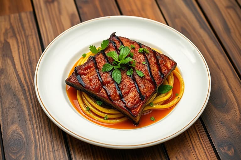 Tomatillo-glaserte baby back ribs