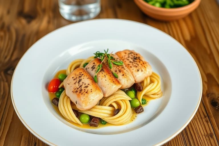 Pølse og spinatfyllt benfri svinefilet