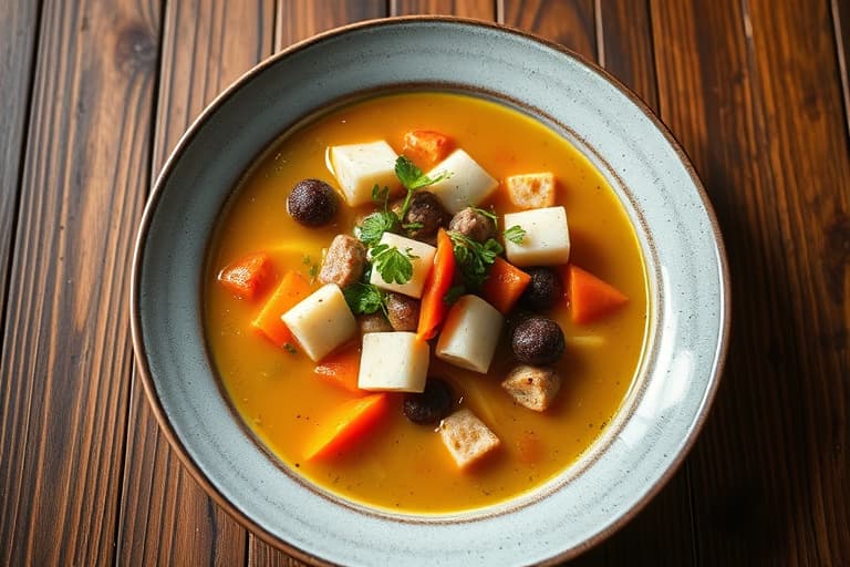 Kylling- og hvitmais-suppe