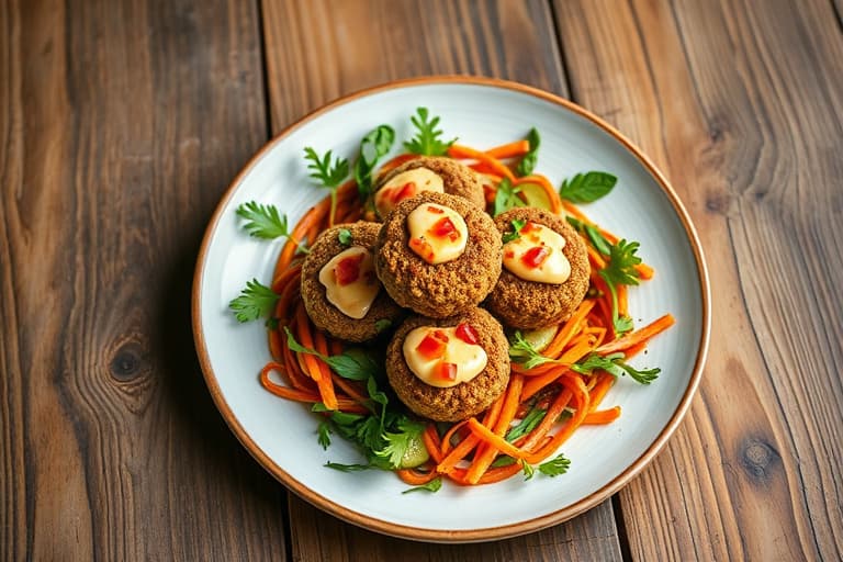 Falafel med chipotle-tahinisaus