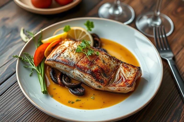 Laks grillet mellom romainesalatblader