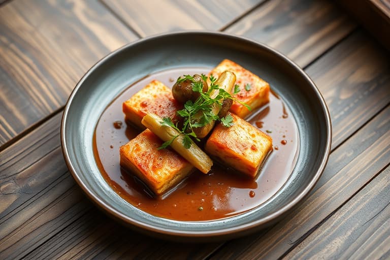 Kyllingstekte lammebiter med kremet saus