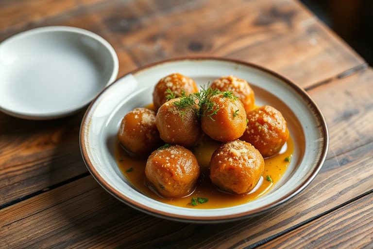 Gutter, honning, baller, loukoumades