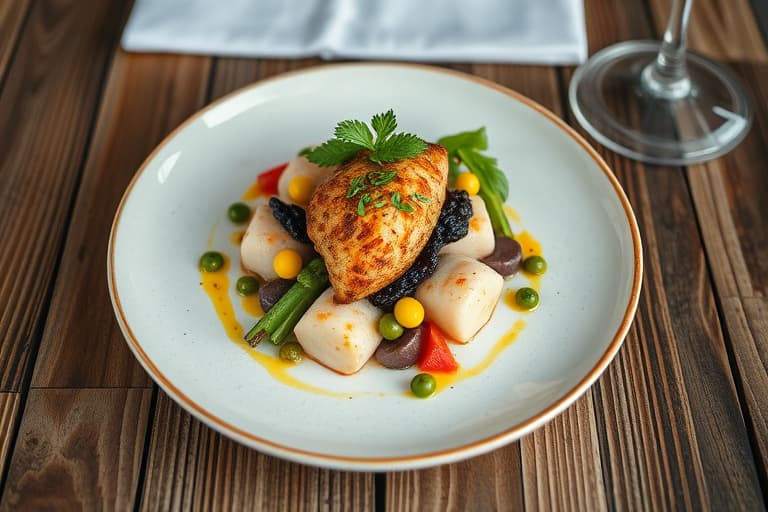 Kylling og vafler på pinne