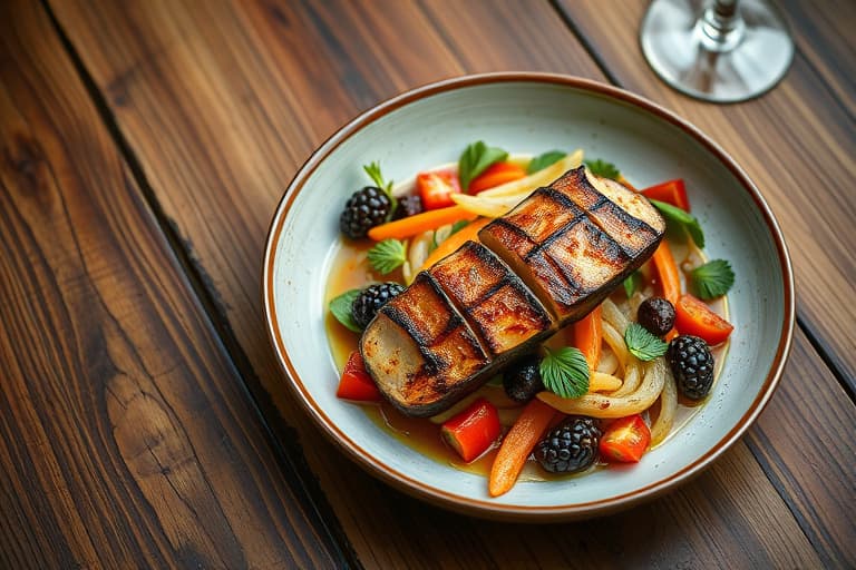 Krydret grillet rekesalat