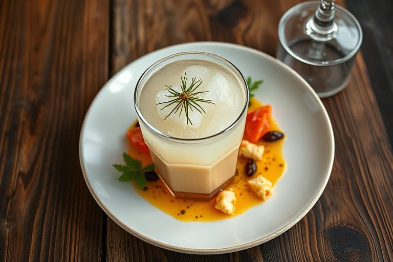 Hvit fersken- og sølvtequilacocktail