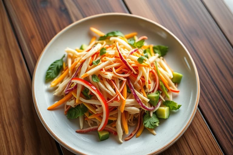 Mango- og jicama-slaw