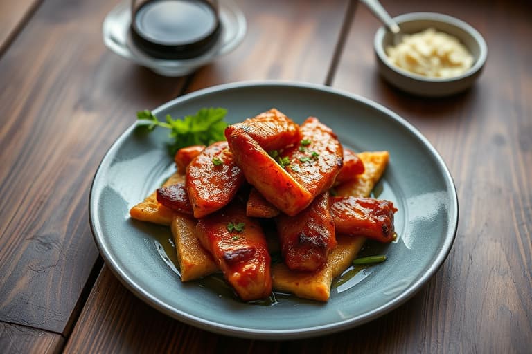 BBQ-glassert, røkt kylling