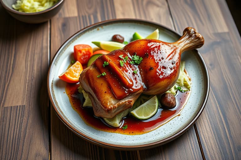 Krydret langsomtkokende kylling med barbecue-saus