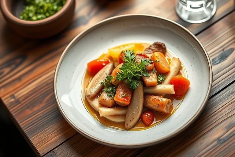 Sløyfer med pølse, tomater og krem