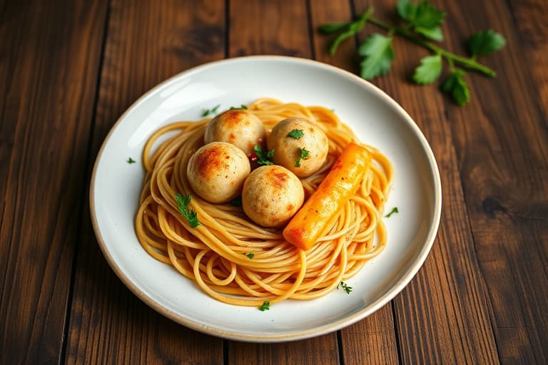 Italiensk spaghetti med kjøttboller