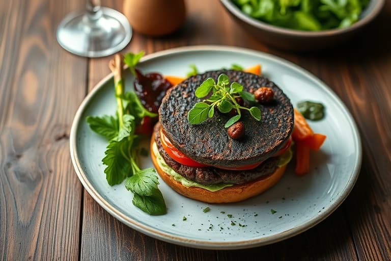 Hjemmelagde svarte bønne-vegetarburgere