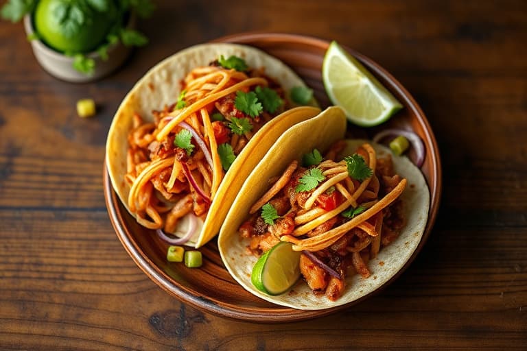 Lime kylling myke tacos