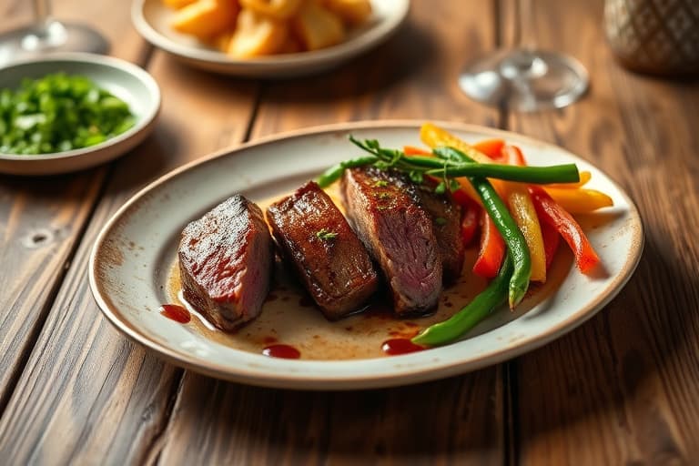 Langtidskokt Salisbury-steak