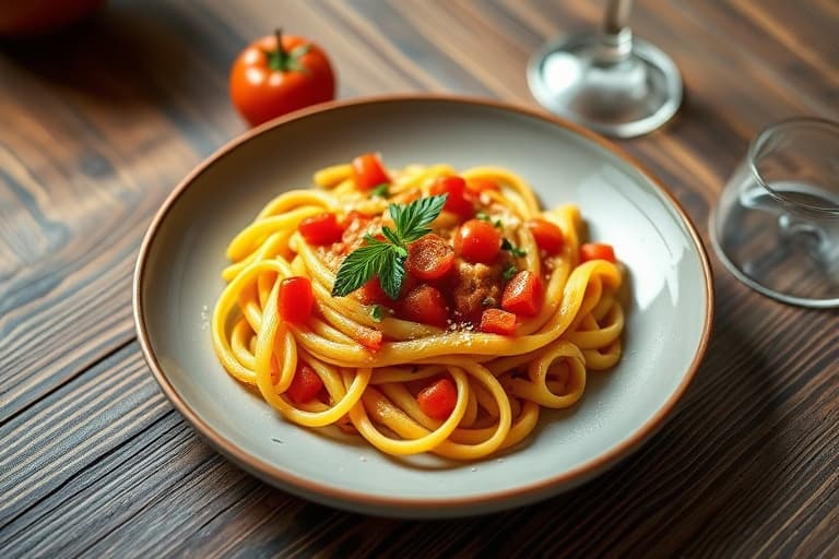 Penne med krydret vodka-tomat- og fløtesaus