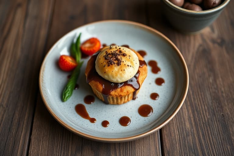 Gresskar- og sjokoladeknappmuffins