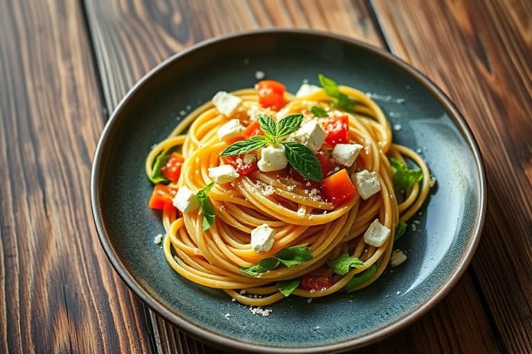 Sukis spinat- og feta-pasta