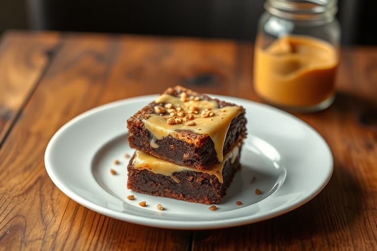 Chewy Peanut Butter Brownies