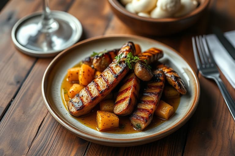 Grillede poteter og løk