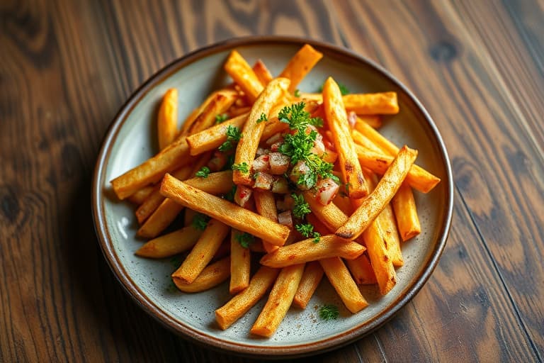 Krydrede ovnsbakte søtpotetfries