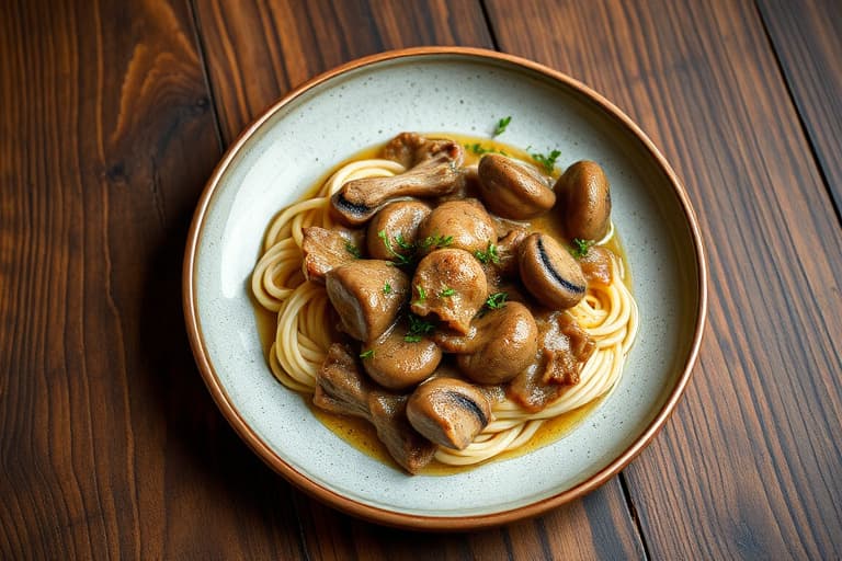 Portobellobasert stroganoff