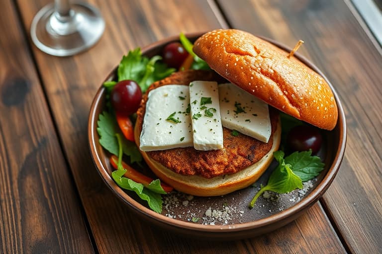 Spinat- og feta-kyllingburgere