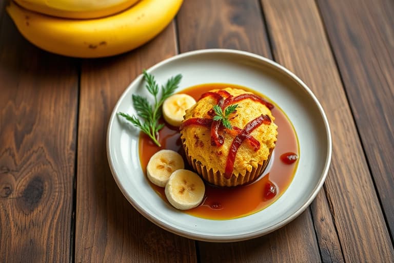 Mimis store helkorns banan- og jordbærmuffins