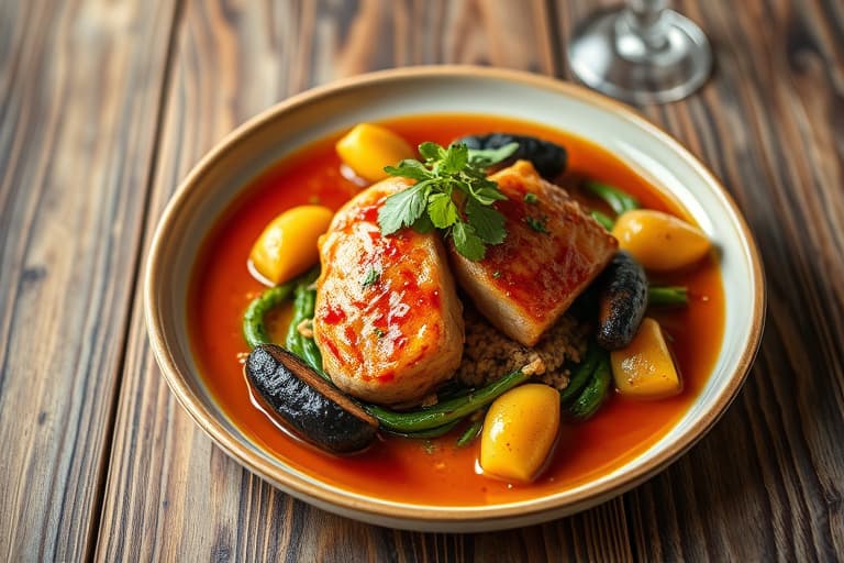 Bakt oransje roughy på italiensk vis