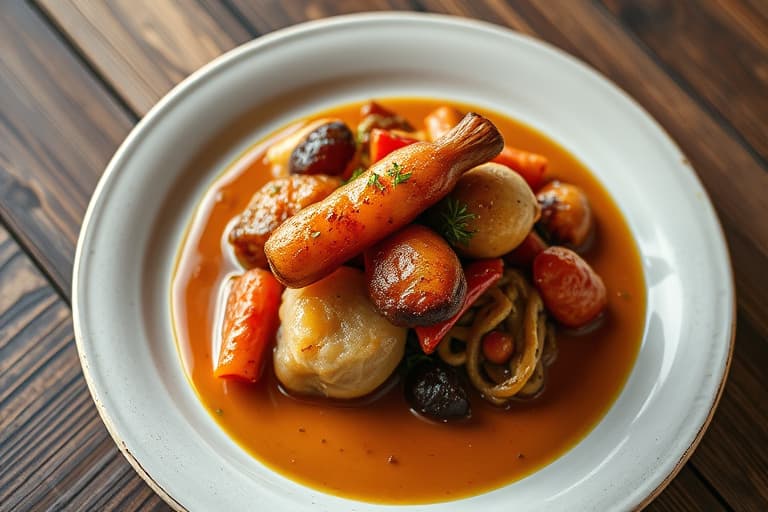 Sorte bønner og svinekoteletter