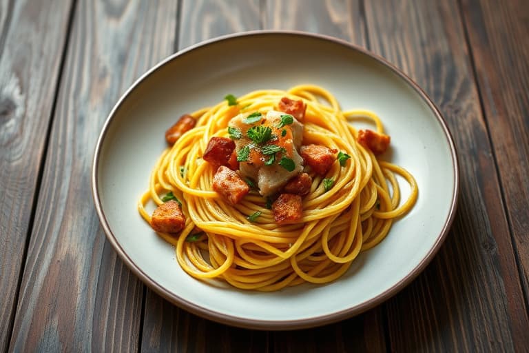Bakt spaghetti squash med kjøtt og grønnsaker