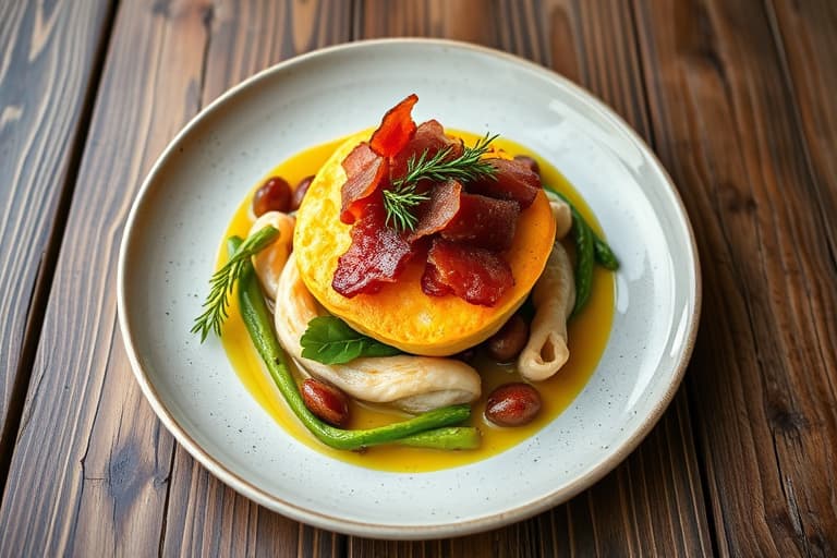 Kyllingbryst fylt med spinat, blåmuggost og bacon