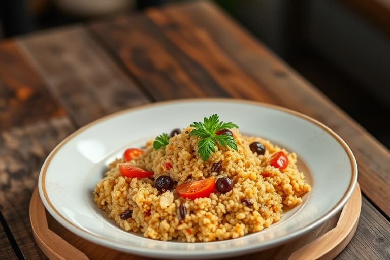 Tranebær- og korianderrisotto med quinoa