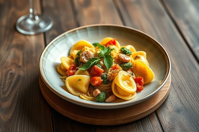 Spinat- og tortellinisalat