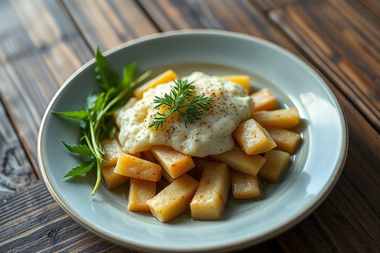 Gresk sitronkylling og potetgrateng