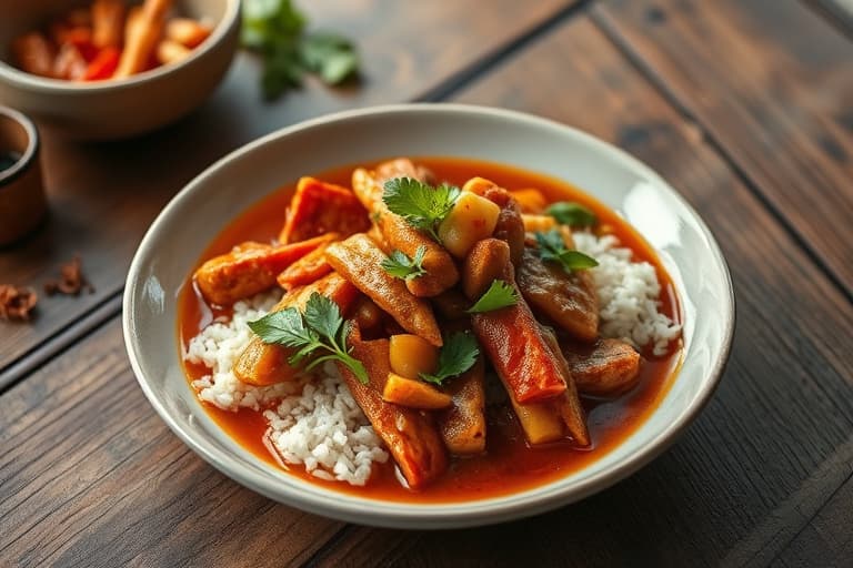 Thailandsk rød kyllingcurry