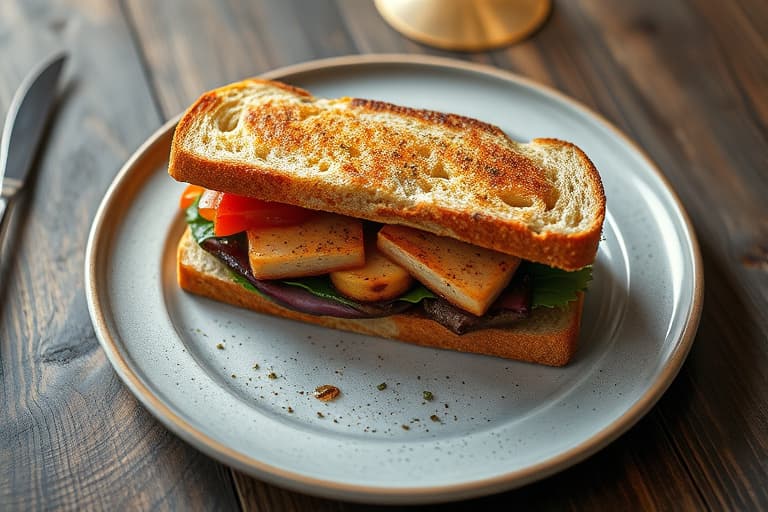 Grillet peanøttsmør- og syltetøy-sandwich