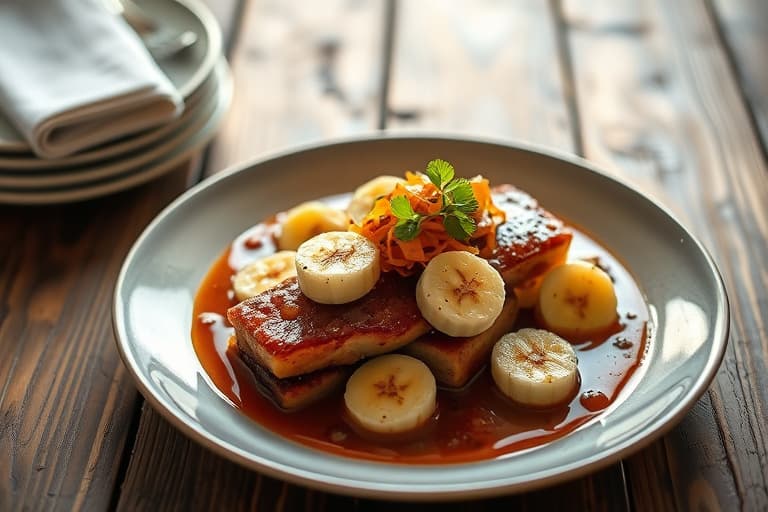 Brunt sukker, banan og nøttebrød I
