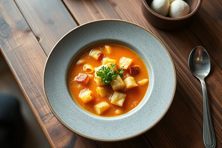 Baconsuppe med poteter